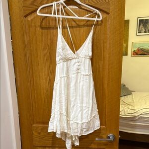 UO White Strappy summer Sun Dress